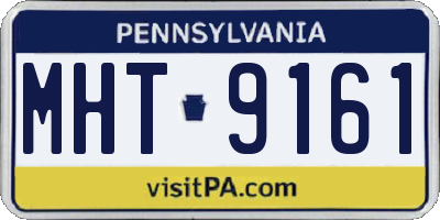 PA license plate MHT9161