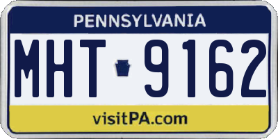 PA license plate MHT9162
