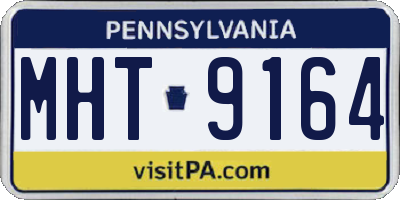 PA license plate MHT9164