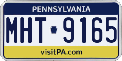 PA license plate MHT9165