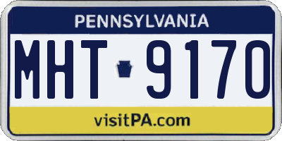 PA license plate MHT9170
