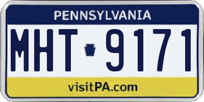 PA license plate MHT9171