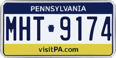 PA license plate MHT9174