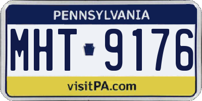 PA license plate MHT9176