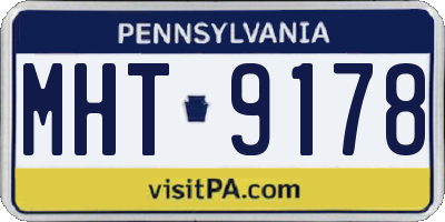 PA license plate MHT9178