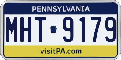 PA license plate MHT9179