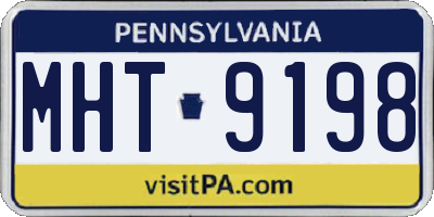 PA license plate MHT9198