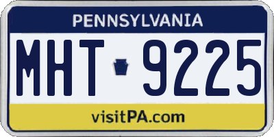 PA license plate MHT9225