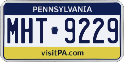 PA license plate MHT9229