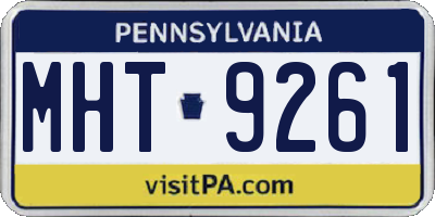 PA license plate MHT9261