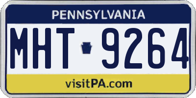 PA license plate MHT9264