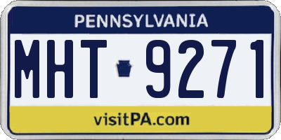 PA license plate MHT9271