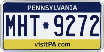 PA license plate MHT9272