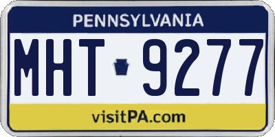 PA license plate MHT9277