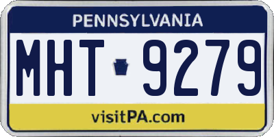 PA license plate MHT9279