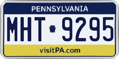PA license plate MHT9295