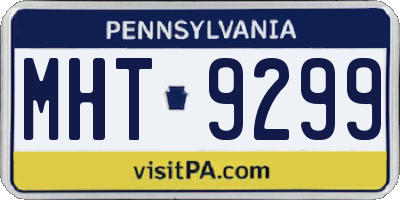 PA license plate MHT9299