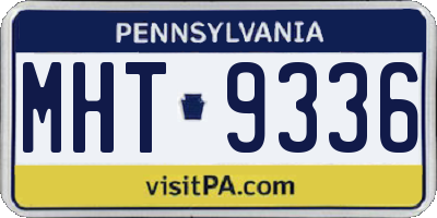 PA license plate MHT9336