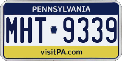 PA license plate MHT9339