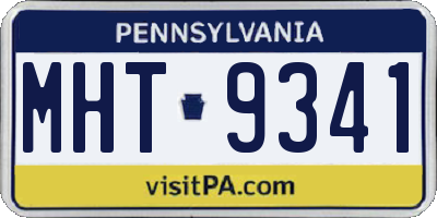 PA license plate MHT9341