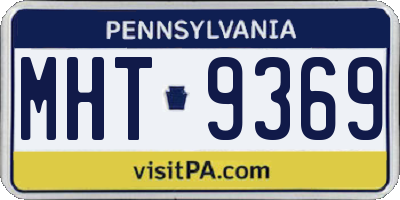 PA license plate MHT9369