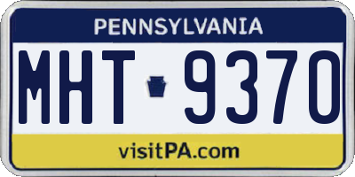 PA license plate MHT9370