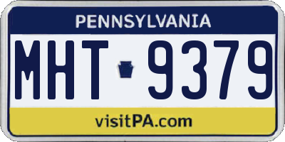 PA license plate MHT9379