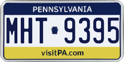 PA license plate MHT9395
