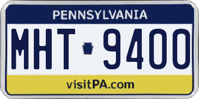 PA license plate MHT9400