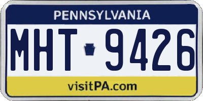 PA license plate MHT9426