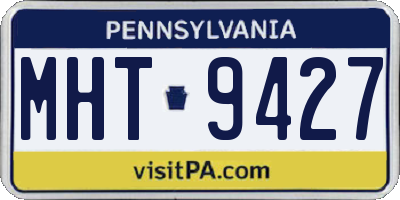 PA license plate MHT9427