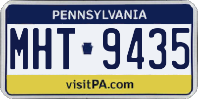 PA license plate MHT9435