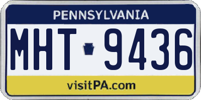 PA license plate MHT9436