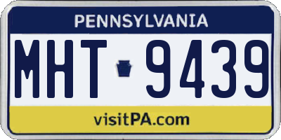 PA license plate MHT9439