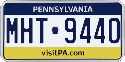 PA license plate MHT9440