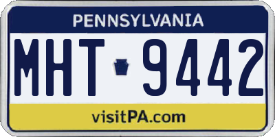PA license plate MHT9442
