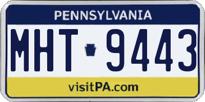 PA license plate MHT9443