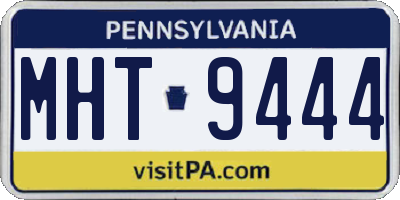 PA license plate MHT9444