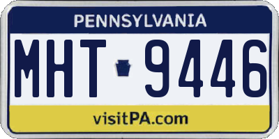 PA license plate MHT9446