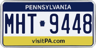PA license plate MHT9448