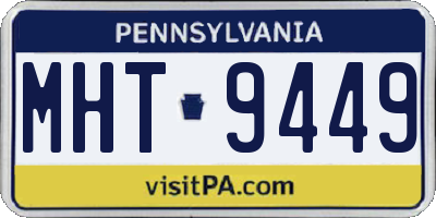 PA license plate MHT9449