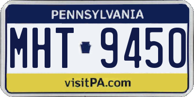 PA license plate MHT9450