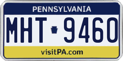 PA license plate MHT9460