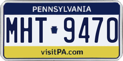 PA license plate MHT9470