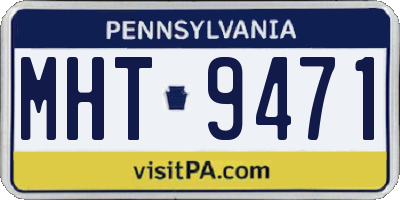 PA license plate MHT9471