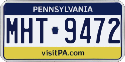 PA license plate MHT9472