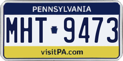 PA license plate MHT9473