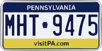 PA license plate MHT9475