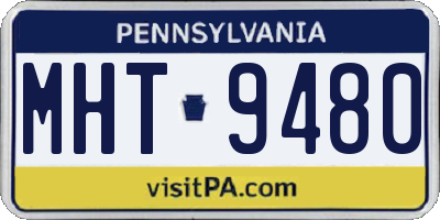 PA license plate MHT9480