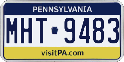 PA license plate MHT9483